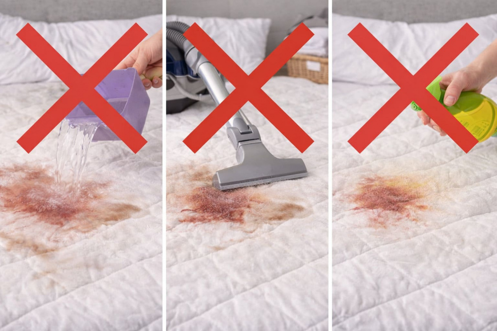 Чого не можна робити при чистці матраца