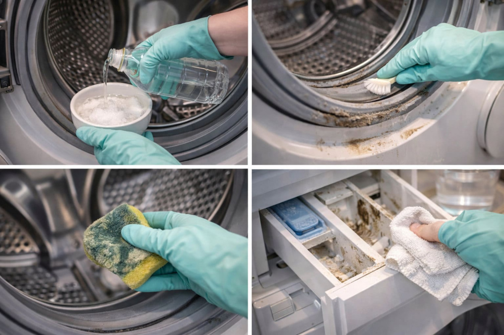 Очистка барабана и внутренних поверхностей