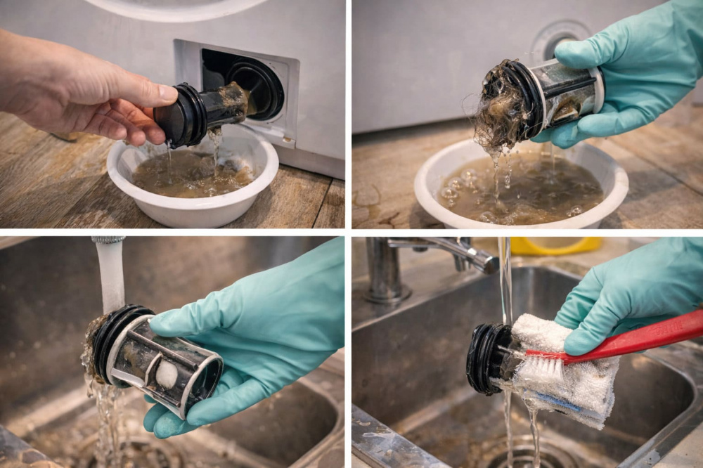 Очистка фильтра стиральной машины