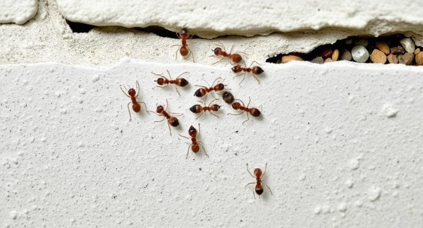 Признаки присутствия муравьёв в стенах