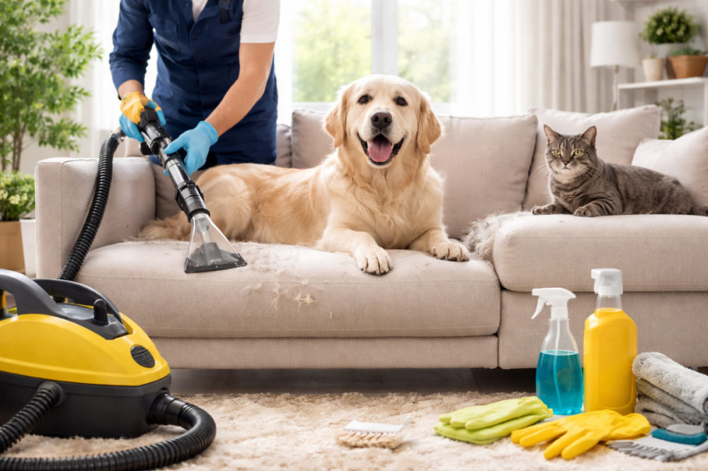 Преимущества профессиональной химчистки мебели от шерсти