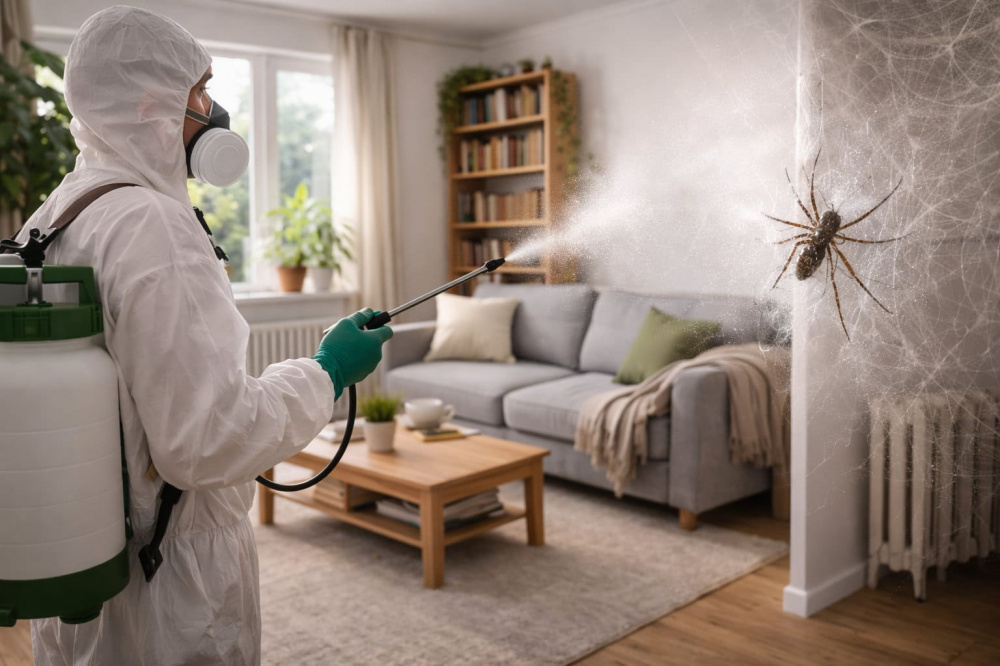 Професійна обробка квартири від павуків