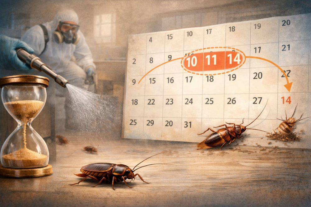 Термін ефективності дезінсекції від тарганів
