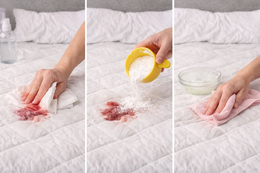 Як почистити матрац від свіжих плям
