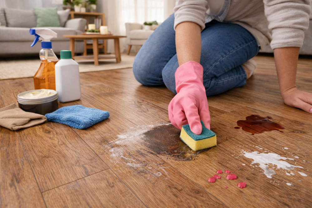 Як видалити плями з ламінату без пошкоджень
