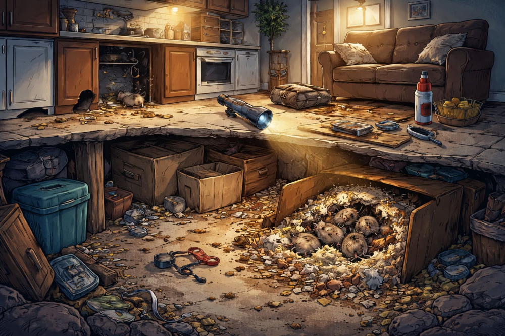 Як знайти гніздо миші в будинку або підвалі та знищити