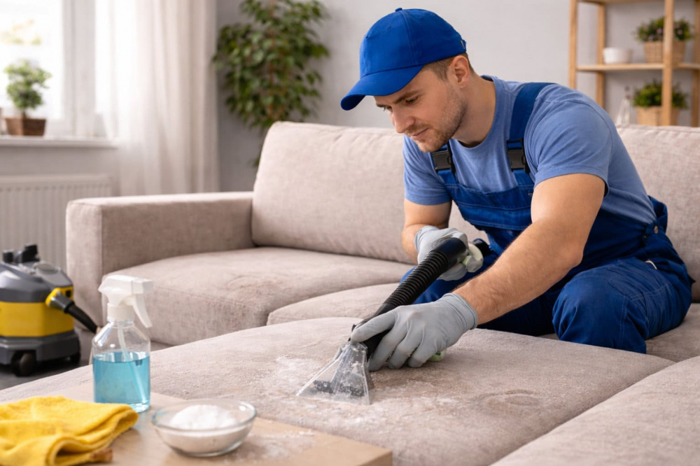 Замовити чистку дивана у клінінговій компанії CleanCo Plus у Вінниці