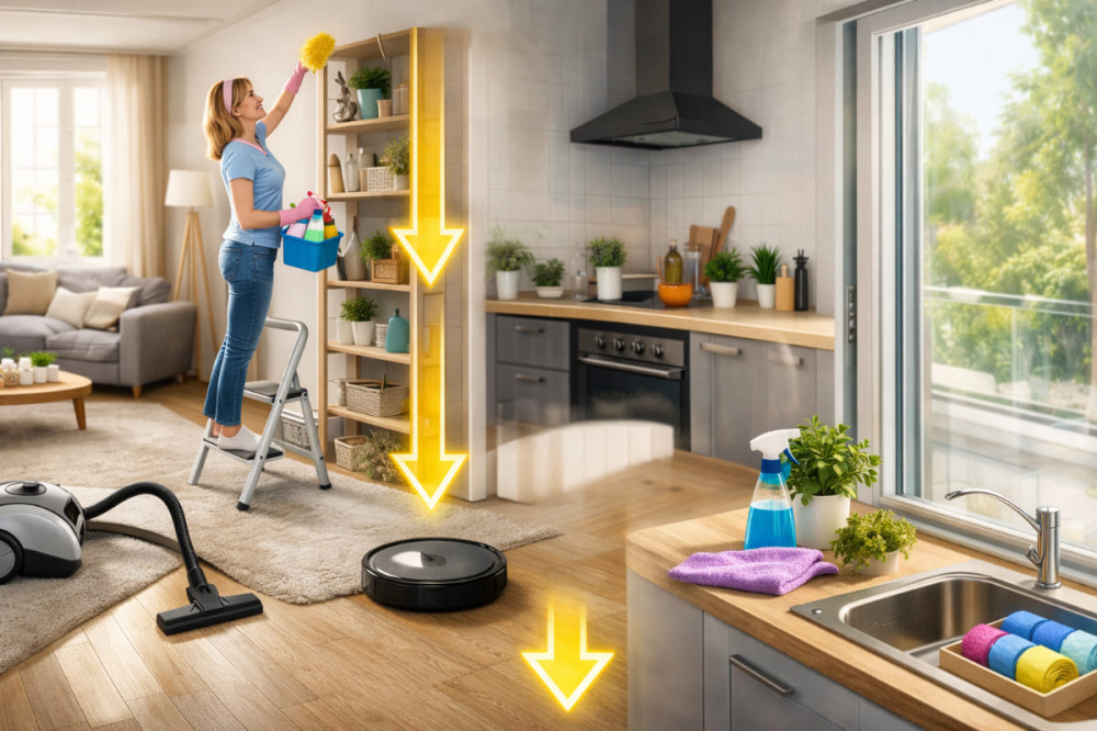 Прибирайте зверху вниз